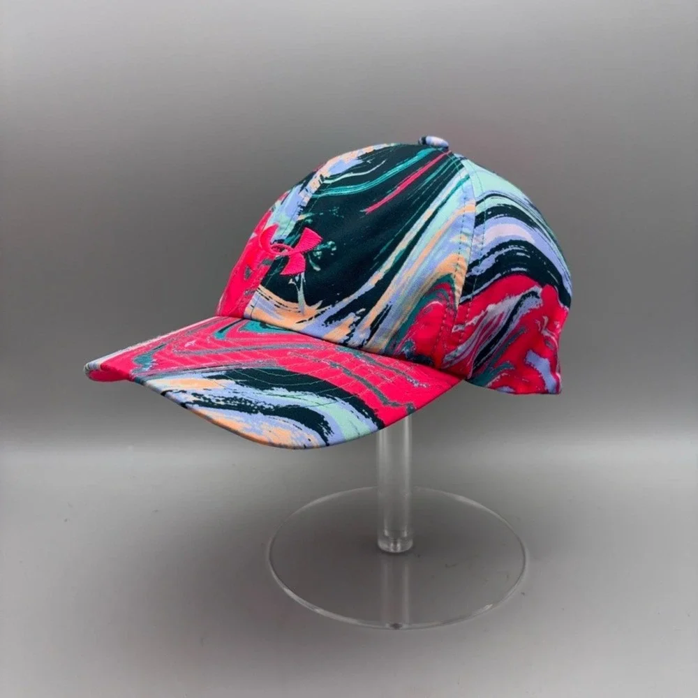 Under Armour Hat Youth OSFA Multicolor Marble Logo Adjustable Athletic Sporty
